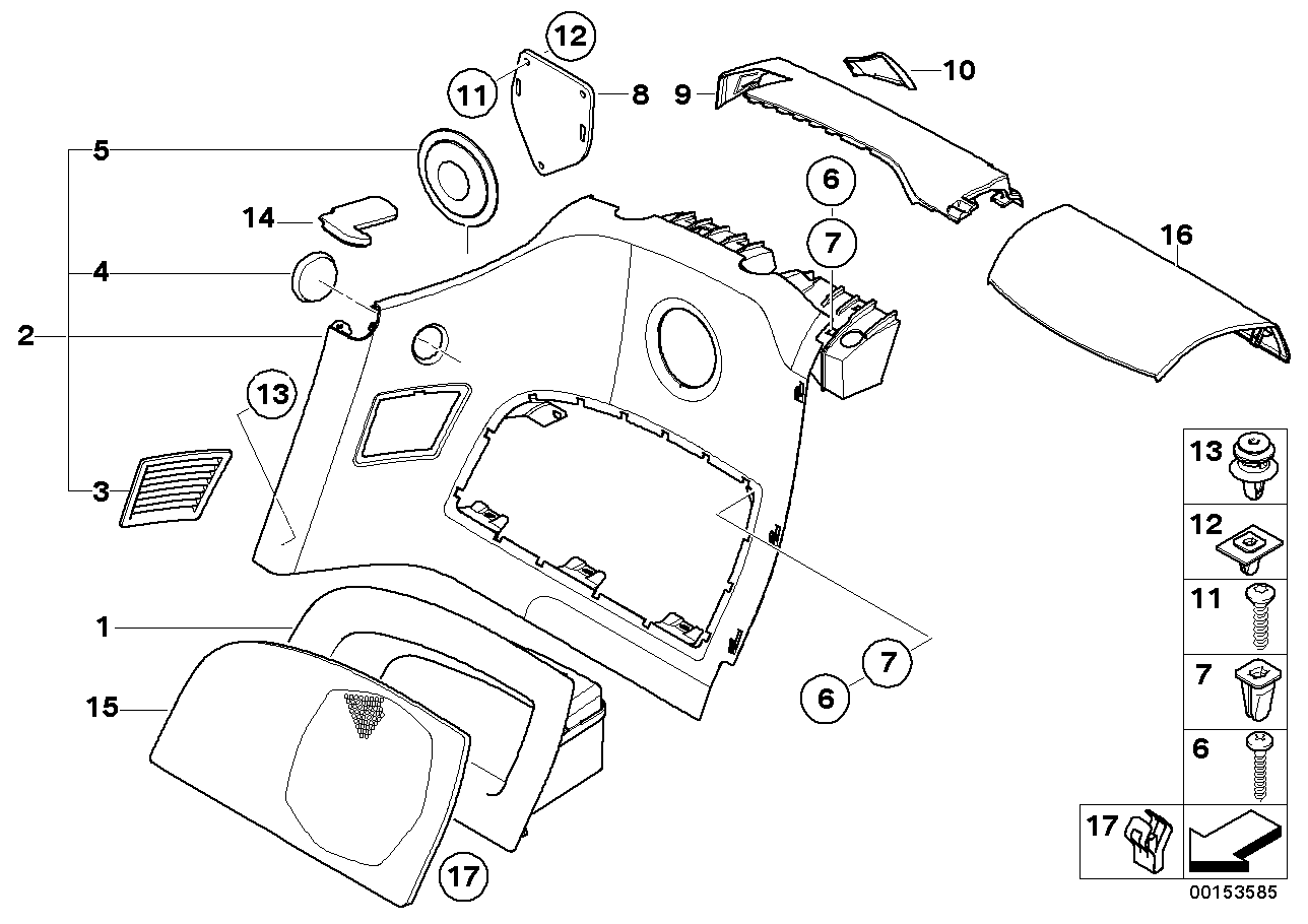 Genuine BMW 51437055417 E85 Cover, Belt Outlet, Left GRAU (Inc. Z4 3.0si, Z4 3.0i & Z4 2.0i) | ML Performance UK Car Parts