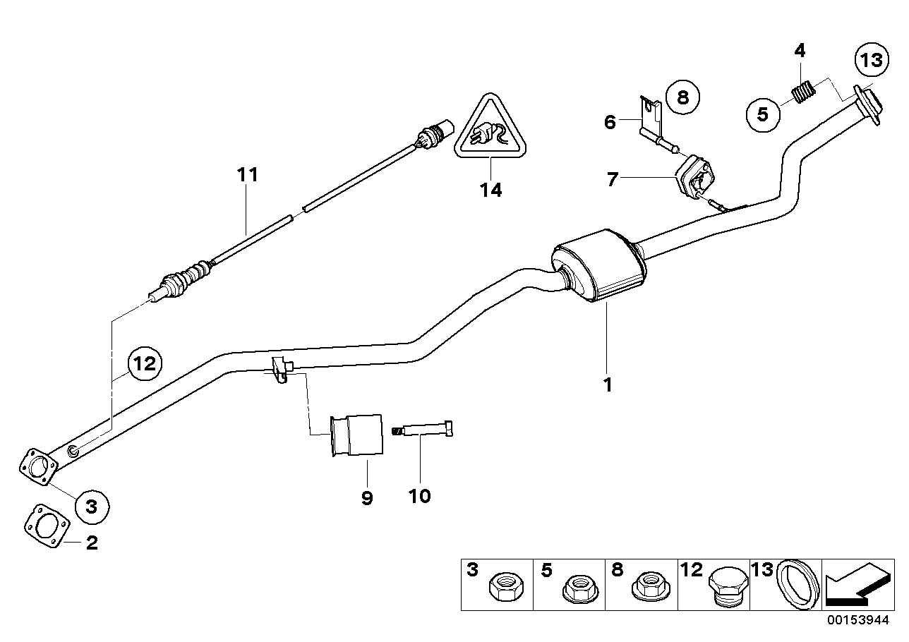 Genuine BMW 11787530285 E83 E90 E91 Lambda Monitor Sensor L=460mm (Inc. 116i, 320si & 316i) | ML Performance UK Car Parts