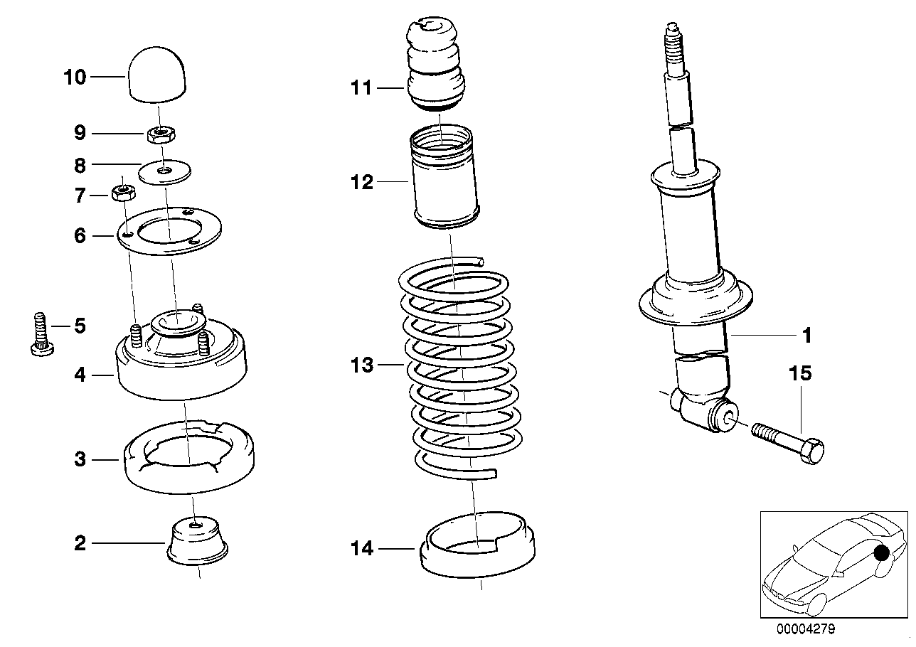 Genuine BMW 33532226673 E34 Coil Spring (Inc. 524td, 525i & 535i) | ML Performance UK Car Parts