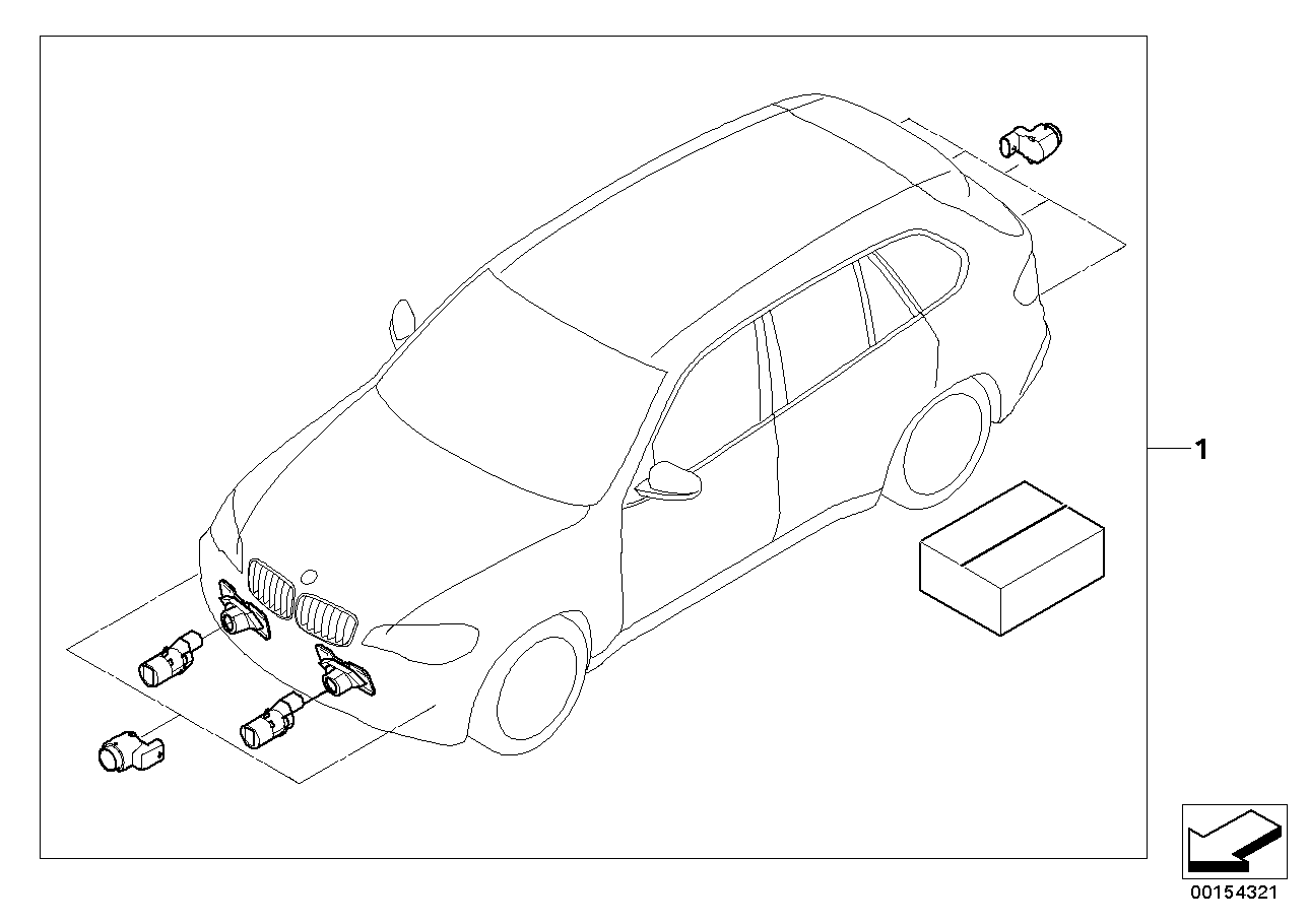 Genuine BMW 51117171345 E70 Lid Closed PDC (Inc. X5) | ML Performance UK Car Parts