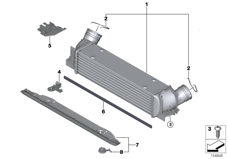 Genuine BMW 17517540035 E88 E92 E82 Charge-Air Cooler (Inc. X1 35iX, Z4 35is & 135i) | ML Performance UK Car Parts