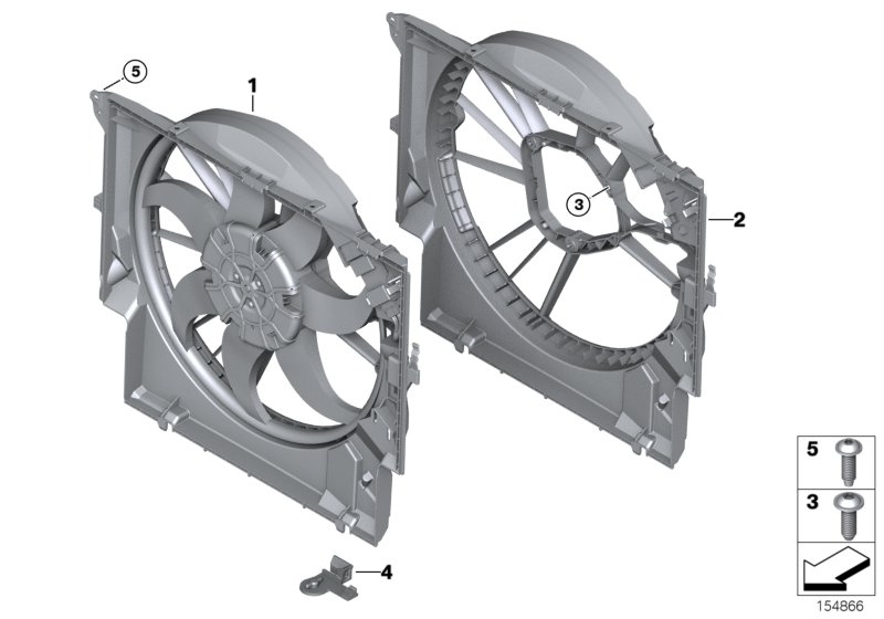 Genuine BMW 17428508253 E82 E92 E90 Fan Housing With Fan 850W (Inc. M Coupé, 335d & 335is) | ML Performance UK Car Parts