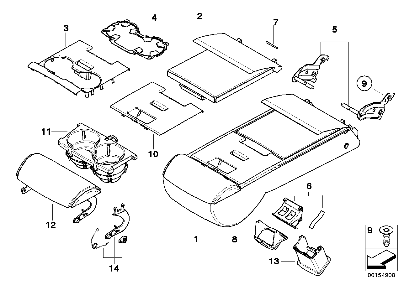 Genuine BMW 52209153172 E60 Cover, Locking Mechanism CREAMBEIGE (Inc. 528xi, 520i & 525i) | ML Performance UK Car Parts