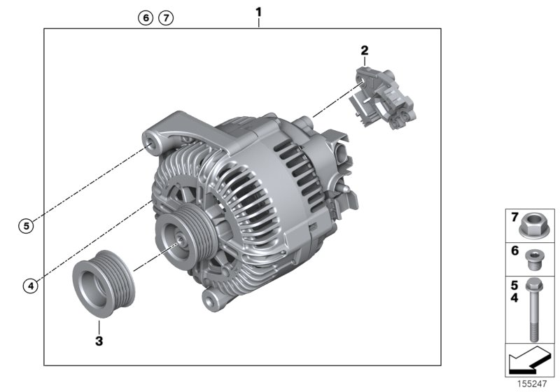 Genuine BMW 12317561004 E70 Exch. Generator 180A (Inc. X5 4.8i) | ML Performance UK Car Parts