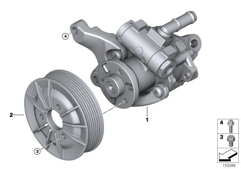 Genuine BMW 32416779244 E91 E82 E90 Power Steering Pump LF30 (Inc. 135i, X1 35iX & 335is) | ML Performance UK Car Parts