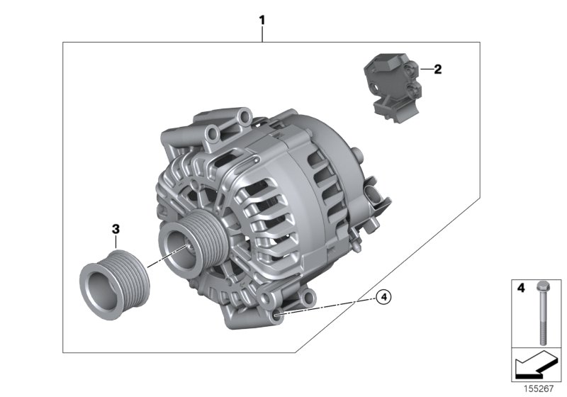 Genuine BMW 12317560989 E70 Exch. Generator 220A (Inc. X5 3.0si) | ML Performance UK Car Parts