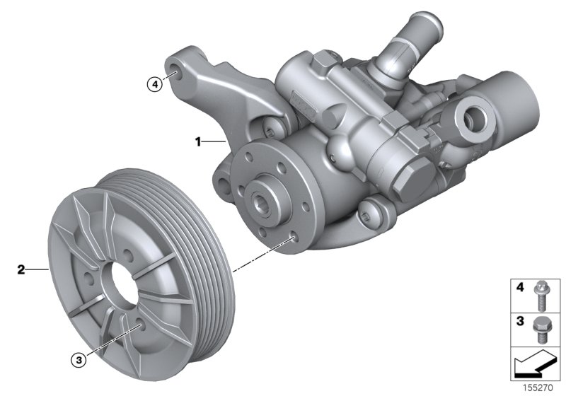 Genuine BMW 32416779245 E92 E90 Power Steering Pump FP6 (Inc. 335i, 135i & 335is) | ML Performance UK Car Parts