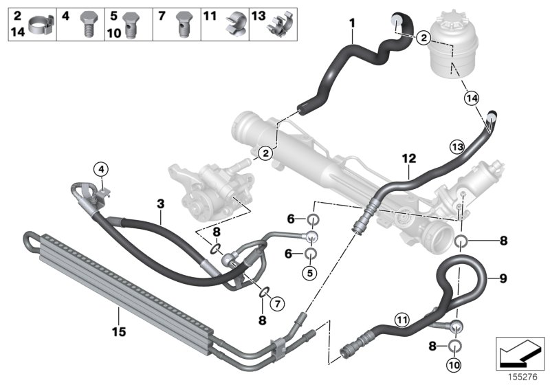 Genuine BMW 17117540810 E93 E90 Power Steering Loop (Inc. 335xi, 335i & X1 35iX) | ML Performance UK Car Parts