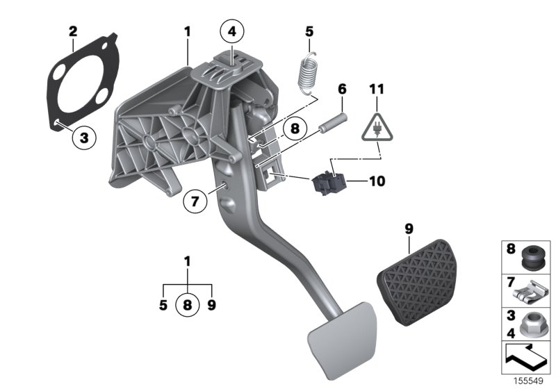 Genuine BMW 35006791900 E70 Complete Pedal Assembly (Inc. X6) | ML Performance UK Car Parts