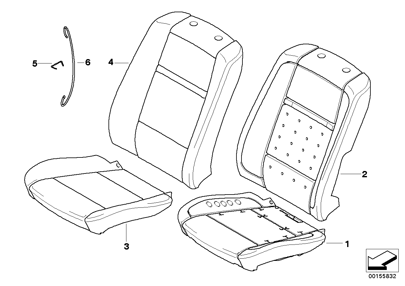 Genuine BMW 52106973387 E70 Seat Cover Leather GRAU (Inc. X5) | ML Performance UK Car Parts