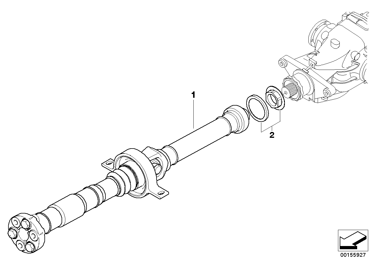 Genuine BMW 26107614400 E89 Manual Drive Shaft Transmission L=1199mm (Inc. Z4 35i) | ML Performance UK Car Parts