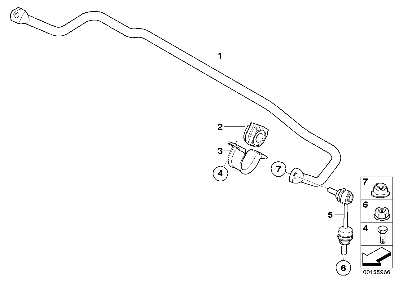 Genuine BMW 33556859264 E70 F15 E71 Stabilizer Support (Inc. X6 40dX) | ML Performance UK Car Parts