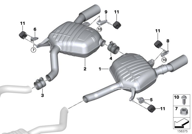 Genuine BMW 18207571004 E93 E90 E91 Bracket, Rear Muffler Right (Inc. 335xi, 335is & 335d) | ML Performance UK Car Parts