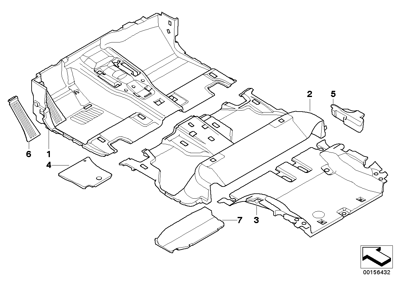 Genuine BMW 51477154832 F15 FoaInsert Footwell Front Right (Inc. X5 35i, X6 35i & X6 M50dX) | ML Performance UK Car Parts