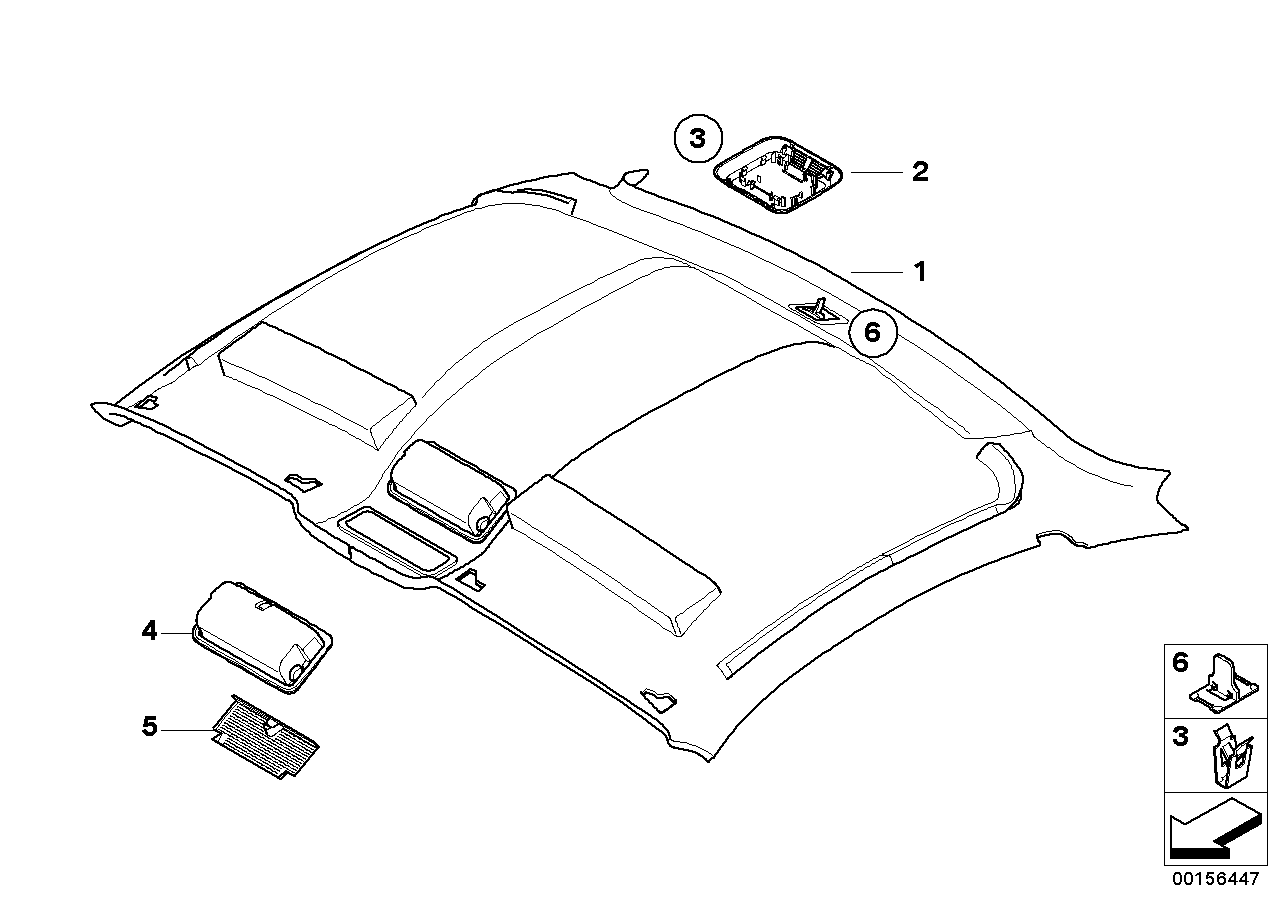 Genuine BMW 51443442002 E86 Molded Roof Lining BEIGE (Inc. Z4 3.0si & Z4 M3.2) | ML Performance UK Car Parts