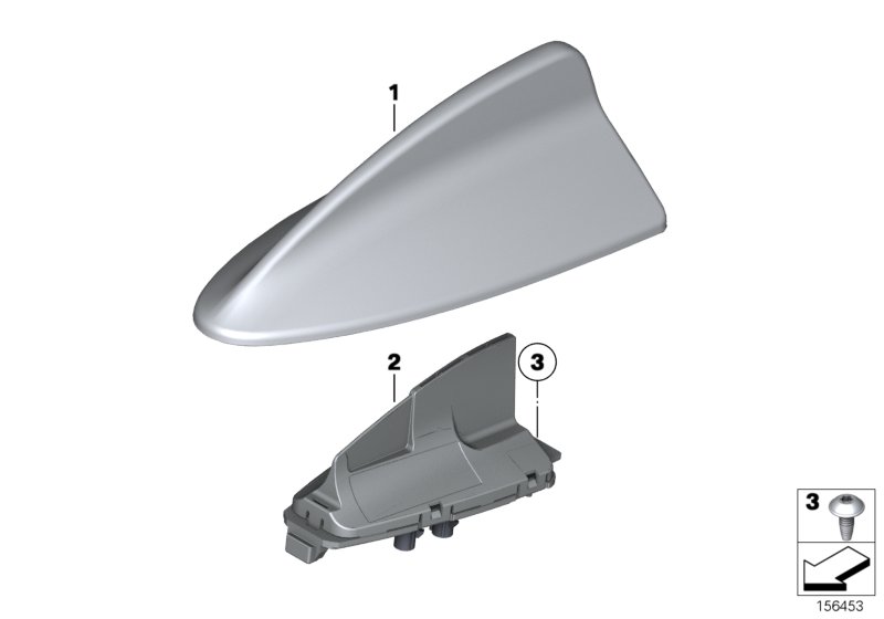 Genuine BMW 65209371344 G12 G30 G11 Empty Housing For Roof Antenna, Primed (Inc. 330d, M760iX & 750Li) | ML Performance UK Car Parts