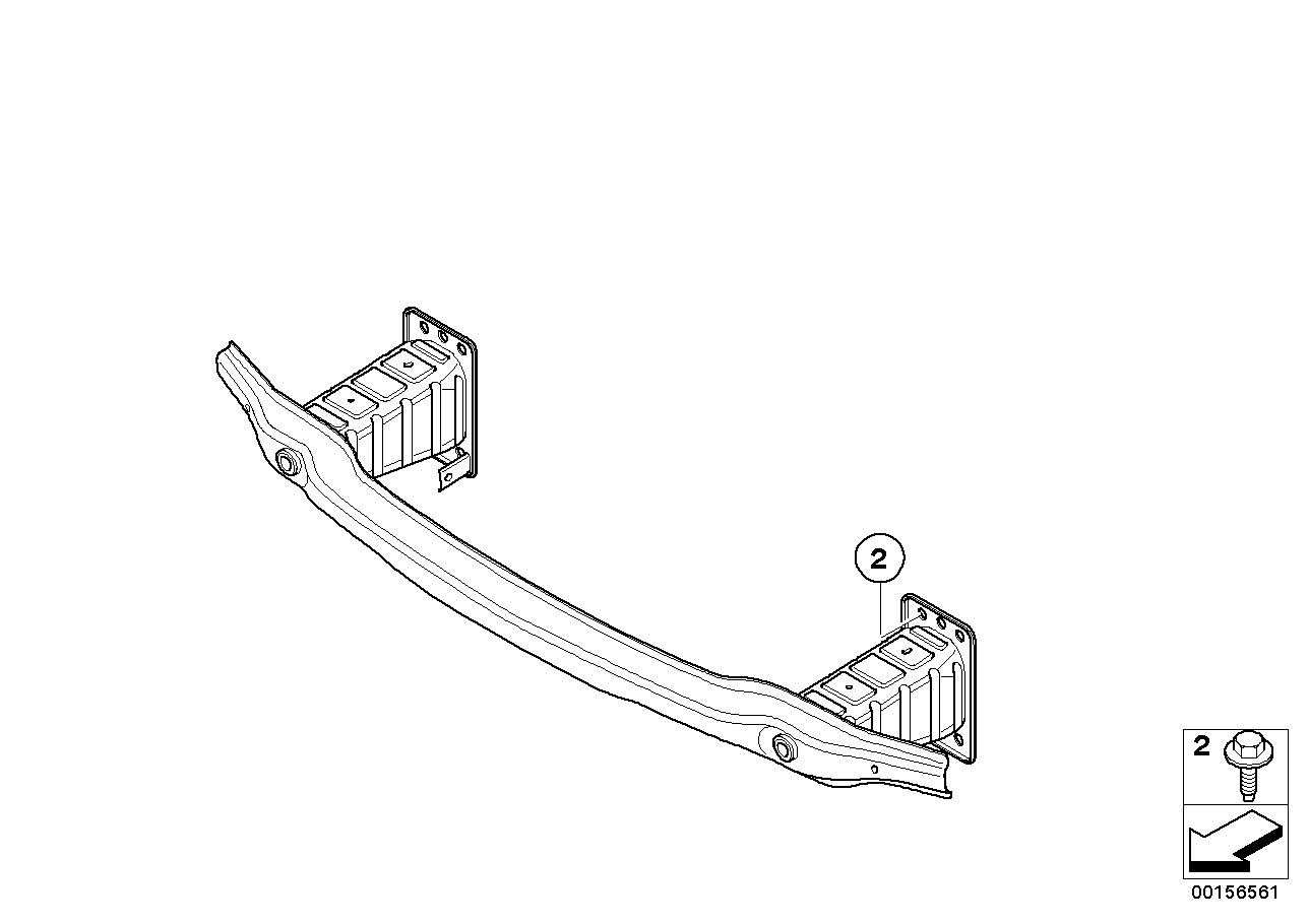 Genuine BMW 51117165458 E70 Carrier, Bumper Front (Inc. X5) | ML Performance UK Car Parts