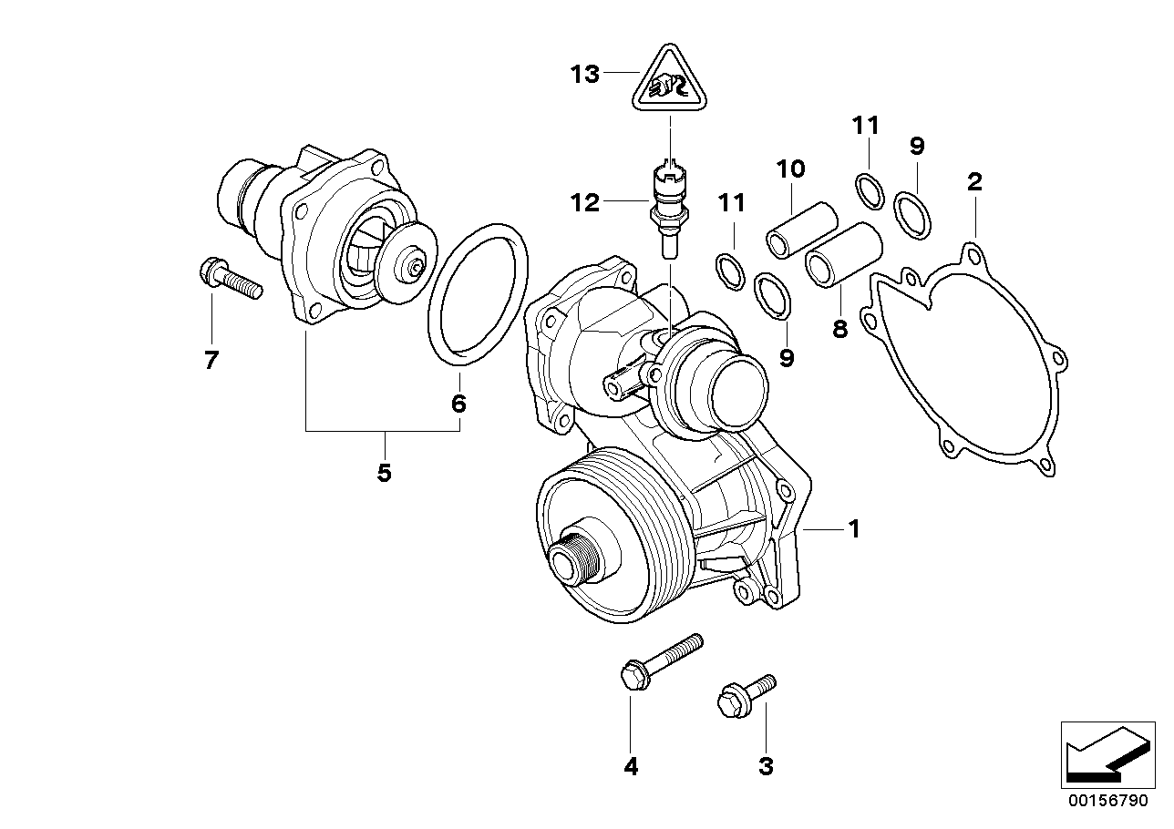 Genuine BMW 11517792547 E65 Coolant Pump, Mechanical (Inc. 745d) | ML Performance UK Car Parts