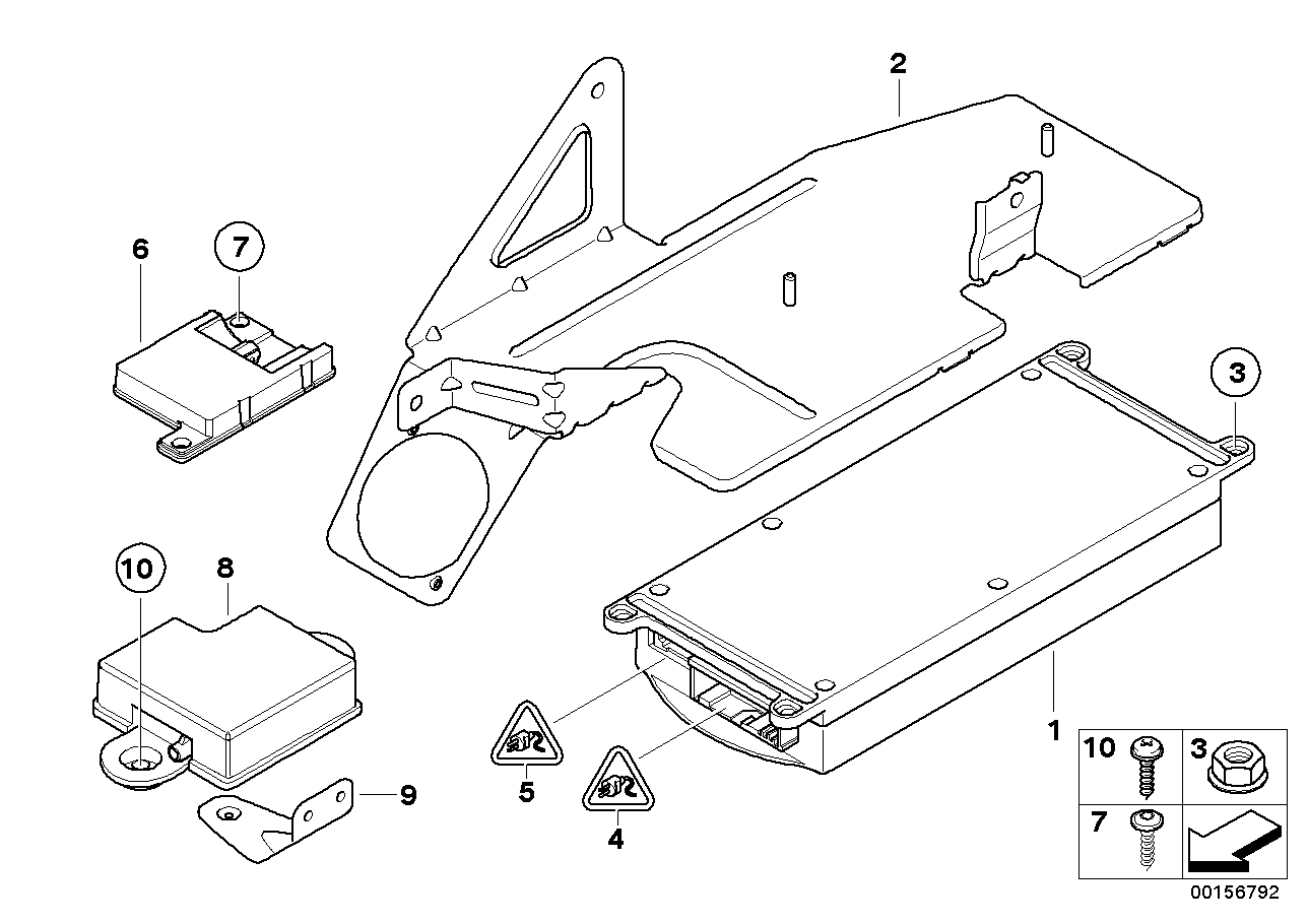 Genuine BMW 65156969560 E71 E70 Bracket For Telematics Control Module (Inc. X5) | ML Performance UK Car Parts