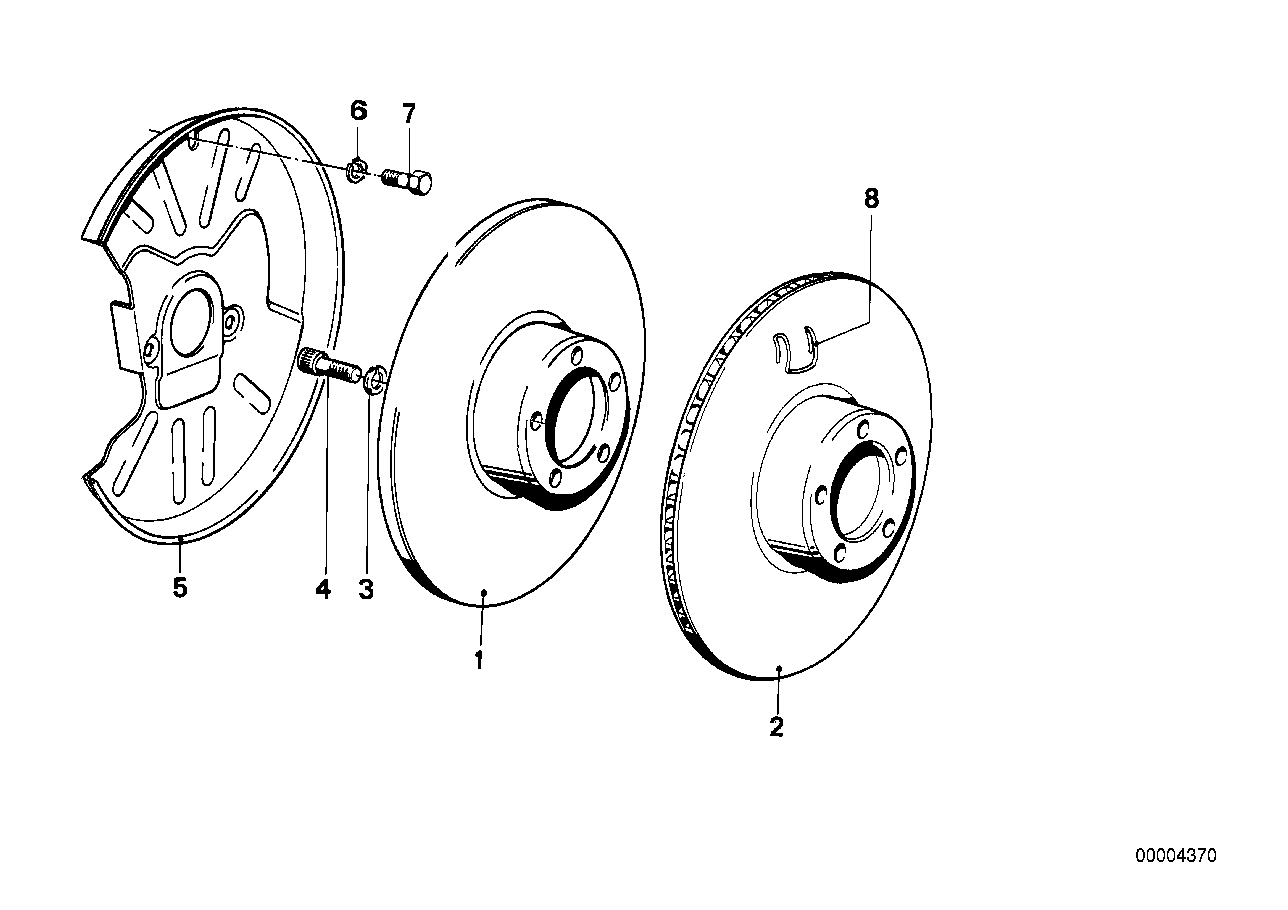 Genuine BMW 34111163141 E12 E23 Brake Disc, Ventilated 280X25 (Inc. 733i, 728iS & 732i) | ML Performance UK Car Parts