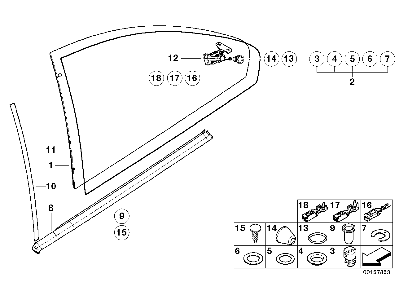 Genuine BMW 51368227686 E46 Gasket, Railing Right CHROM (Inc. 328Ci, 330Ci & 320Ci) | ML Performance UK Car Parts