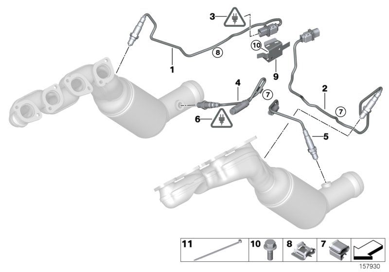 Genuine BMW 11787557223 E70 Lambda Probe, Grey L= 950mm (Inc. X5 4.8i) | ML Performance UK Car Parts