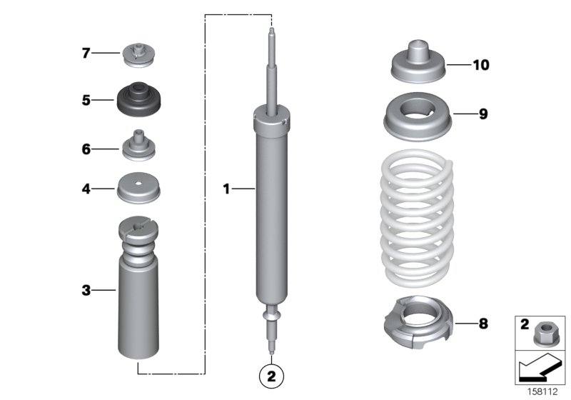 Genuine BMW 33526780195 E93 Shock Absorber, Rear (Inc. 325d, 335i & 330i) | ML Performance UK Car Parts