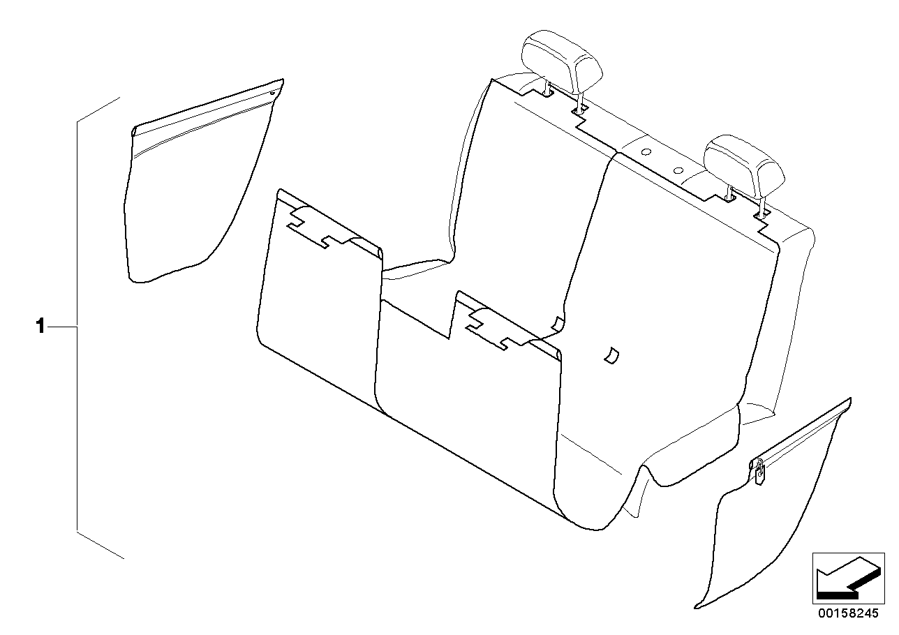 Genuine BMW 52300432842 E71 Universal Prodective Rear Cover ANTHRAZIT (Inc. X6) | ML Performance UK Car Parts