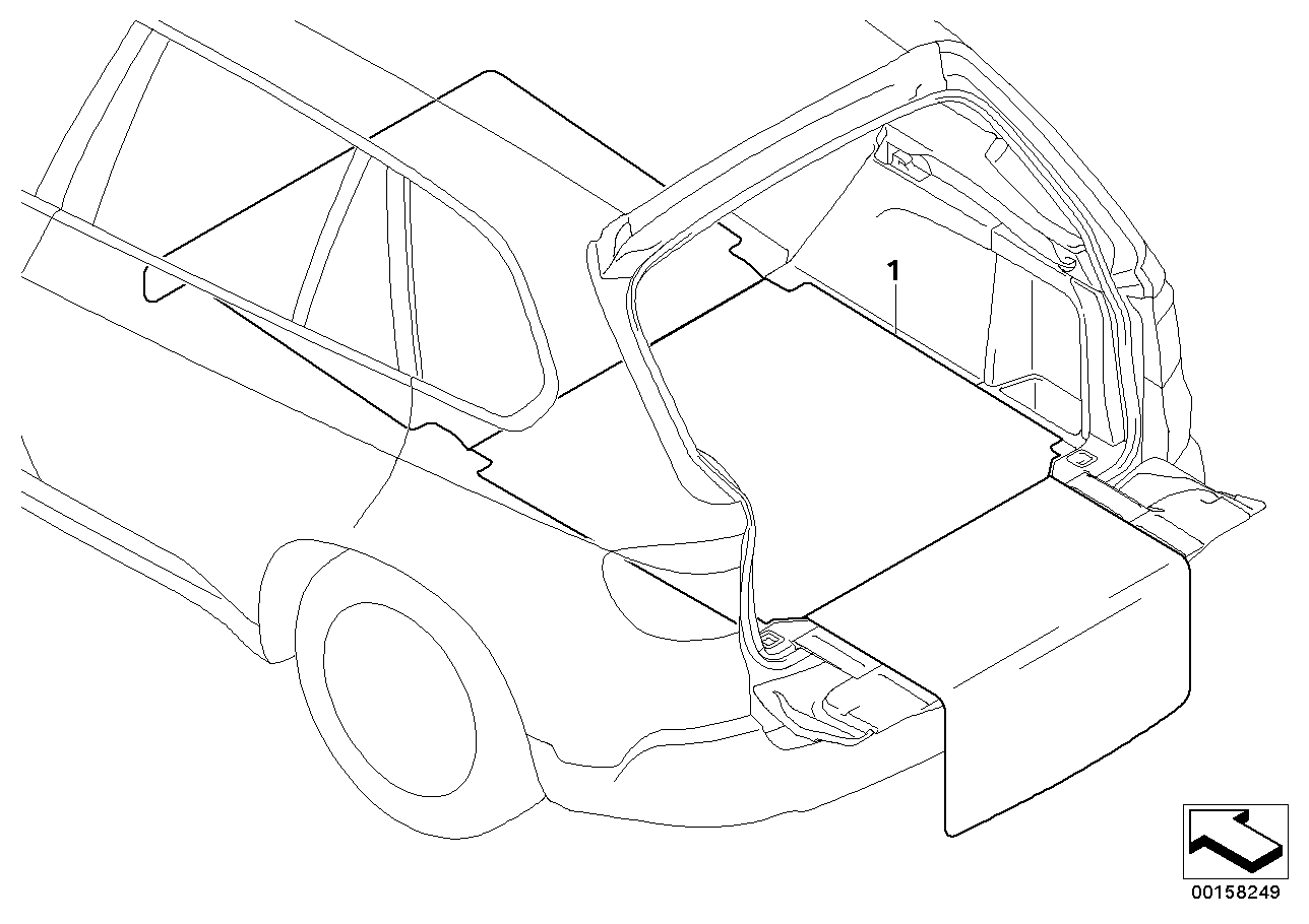 Genuine BMW 51470416678 E70 Cargo Area Reversible Mat (Inc. X5) | ML Performance UK Car Parts