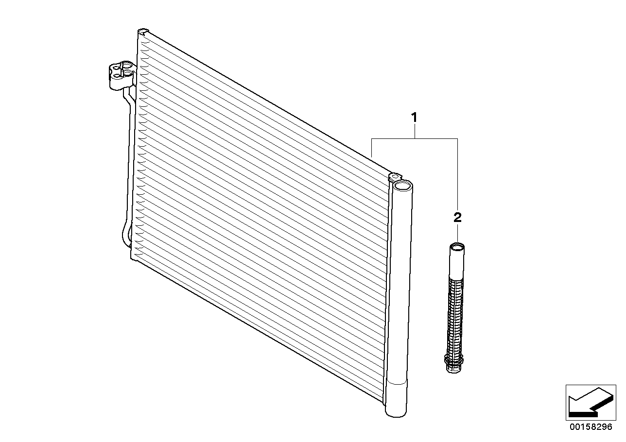 Genuine BMW 64509239944 E70 Condenser Air Conditioning With Drier (Inc. X6) | ML Performance UK Car Parts