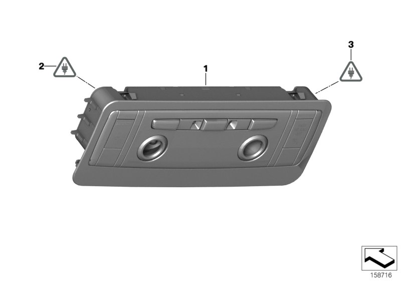 Genuine BMW 61319225700 E88 E93 Switch Unit Roof SCHWARZ (Inc. Z4 35i, Z4 18i & Z4 30i) | ML Performance UK Car Parts