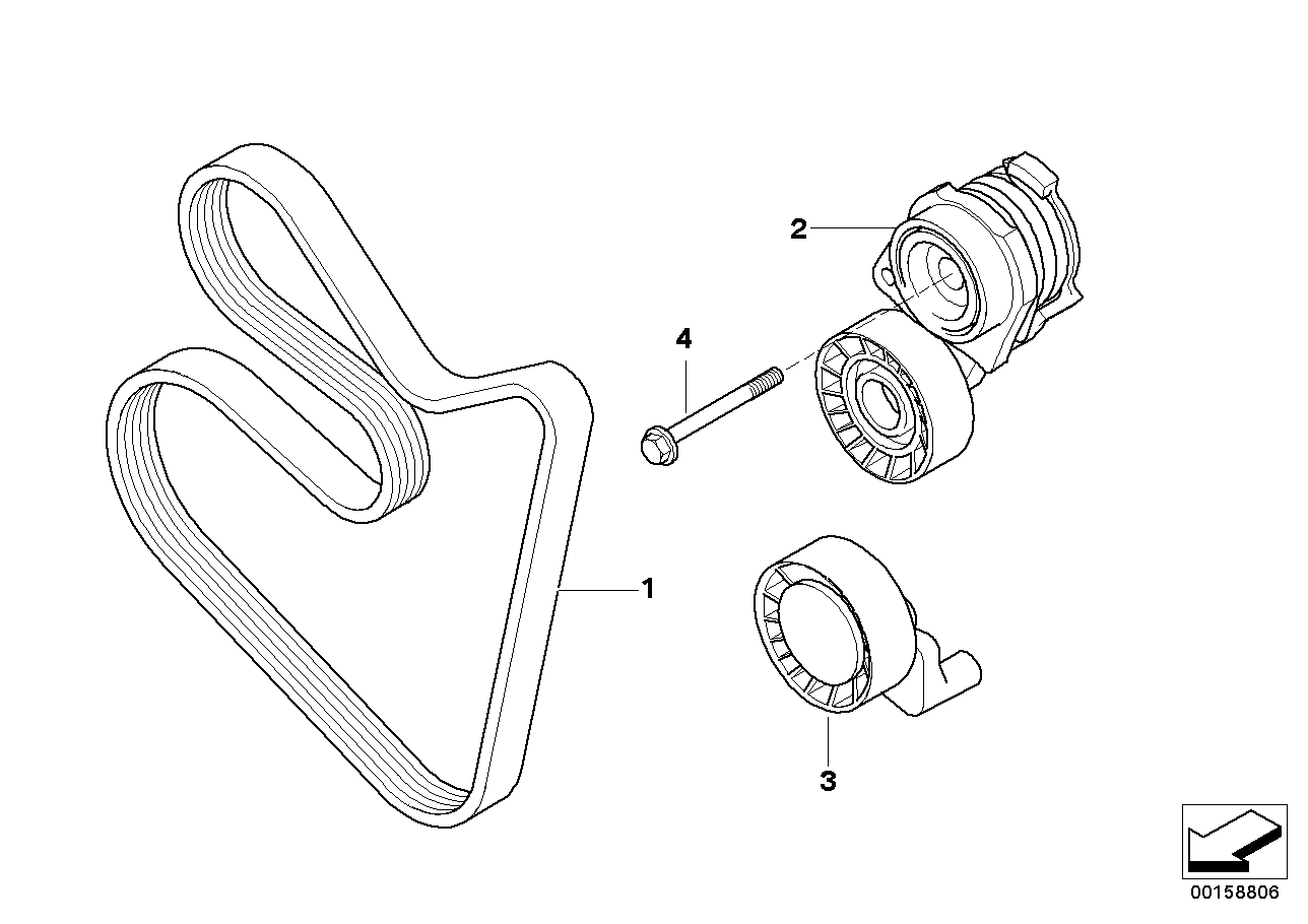 Genuine BMW 11287966212 E65 Belt Tensioner (Inc. Alpina B7) | ML Performance UK Car Parts