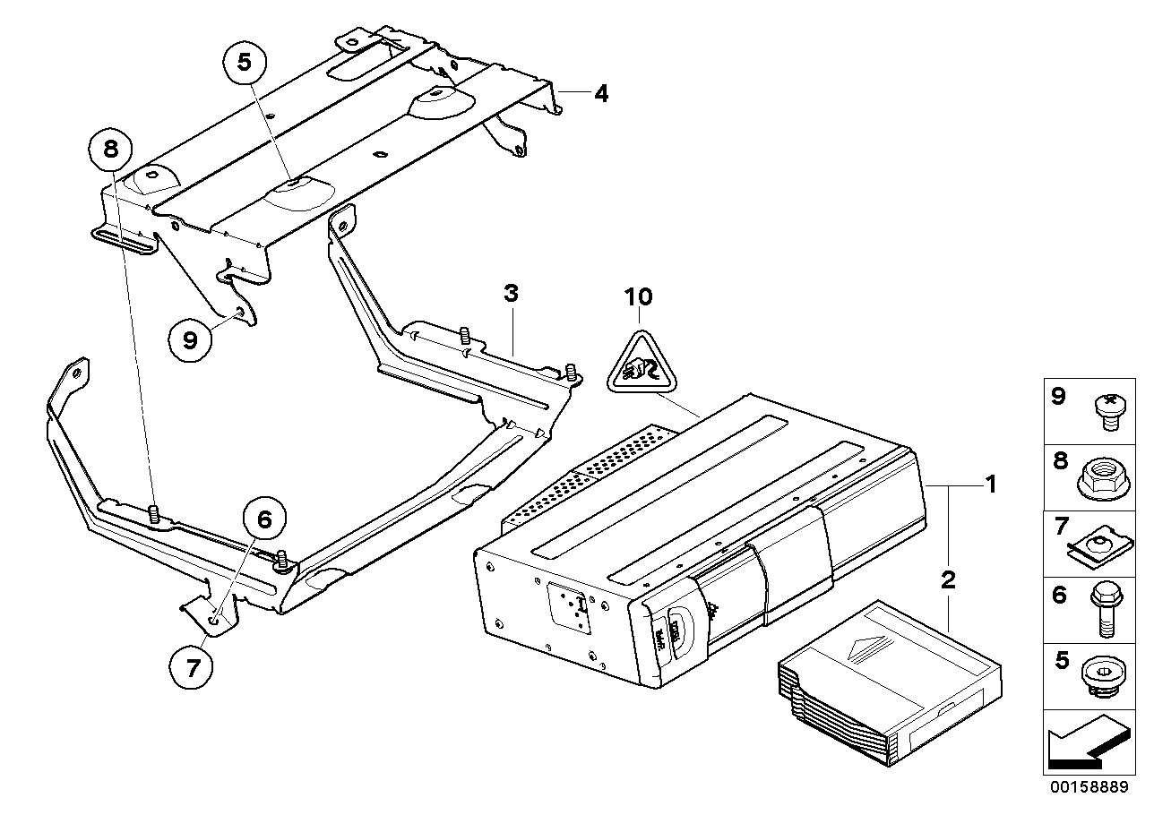 Genuine BMW 65156973096 E93 Bracket Cd-Changer (Inc. 325d, 320d & 330i) | ML Performance UK Car Parts