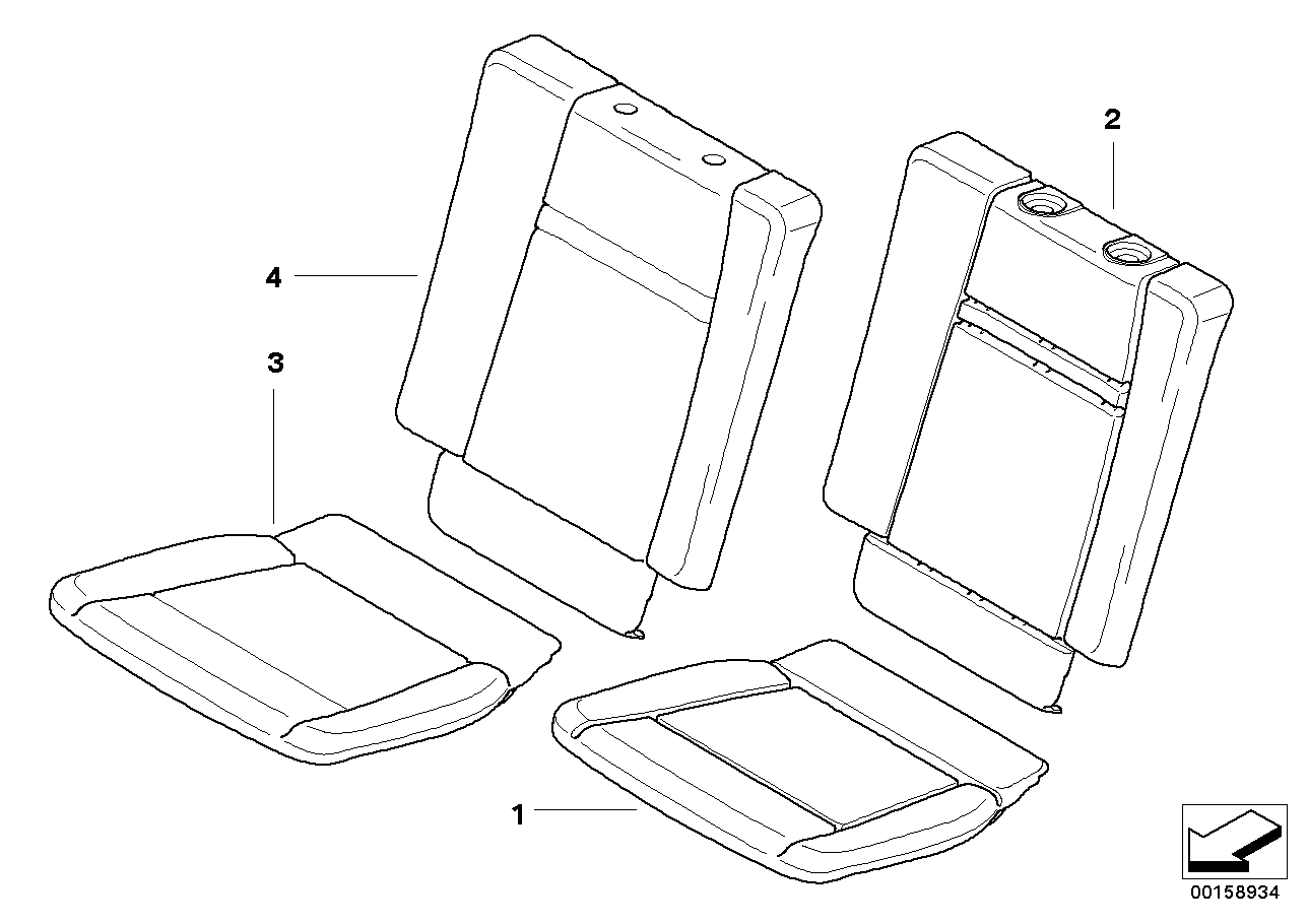 Genuine BMW 52307170100 E70 Right Backrest Upholstery (Inc. X5) | ML Performance UK Car Parts