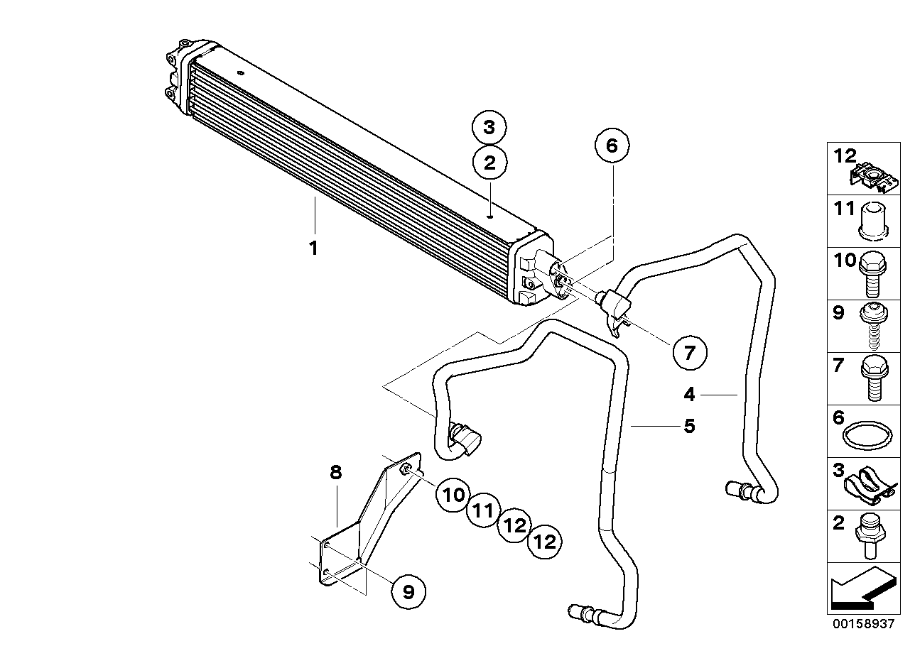 Genuine BMW 17227966262 E65 Bracket, Oil Cooler Line (Inc. ALPINA B7) | ML Performance UK Car Parts