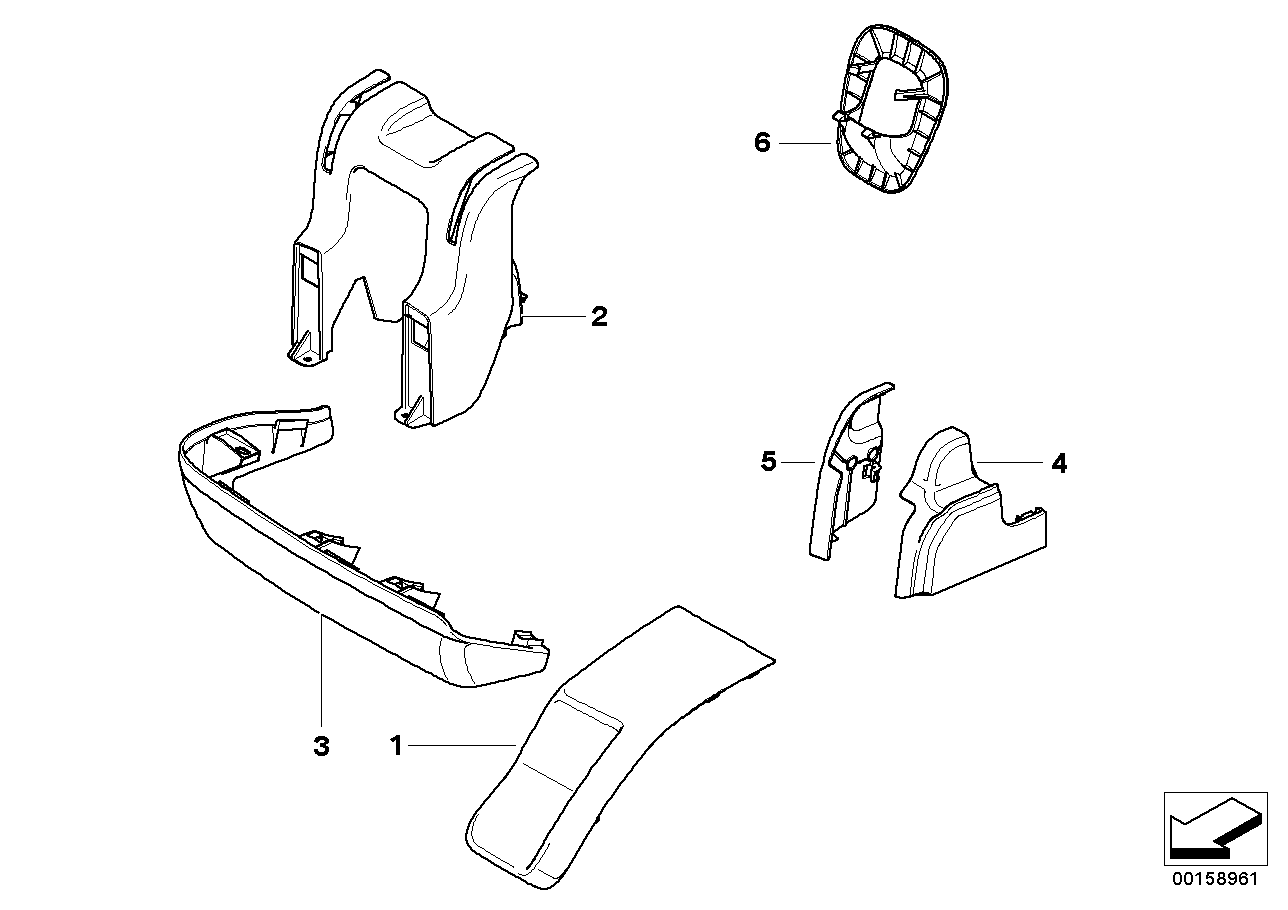 Genuine BMW 52307171164 E70 Covering Seat Rail Right GRAU (Inc. X5) | ML Performance UK Car Parts