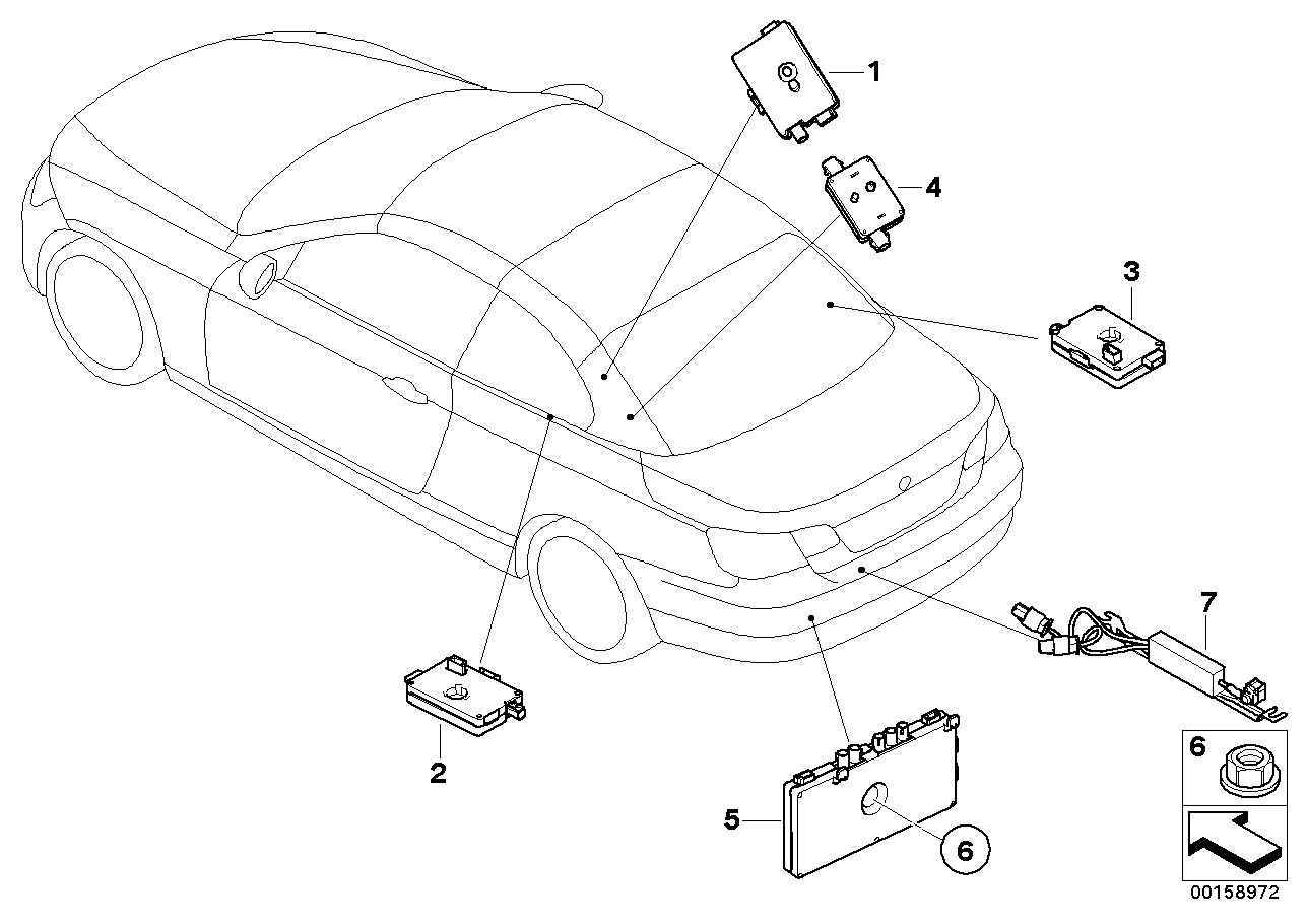 Genuine BMW 65206968650 E93 Antenna Amplifier, Am/Fm, Right (Inc. 318i, 335i & 320i) | ML Performance UK Car Parts