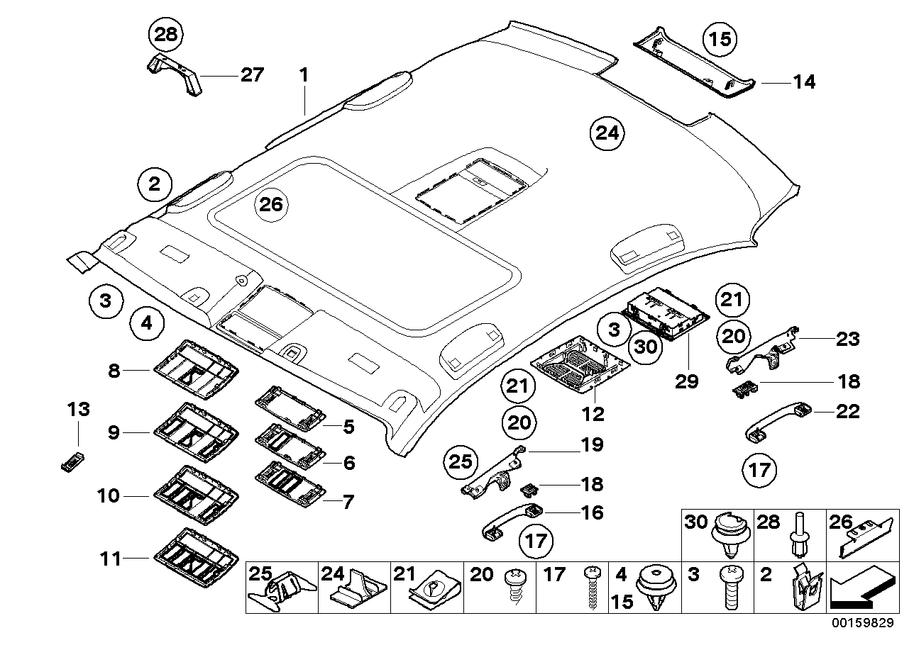 Genuine BMW 51446965652 E60 Cover F Ultrasonic Burglar Alarm HImmELGRAU (Inc. 530xd, 530d & 520i) | ML Performance UK Car Parts