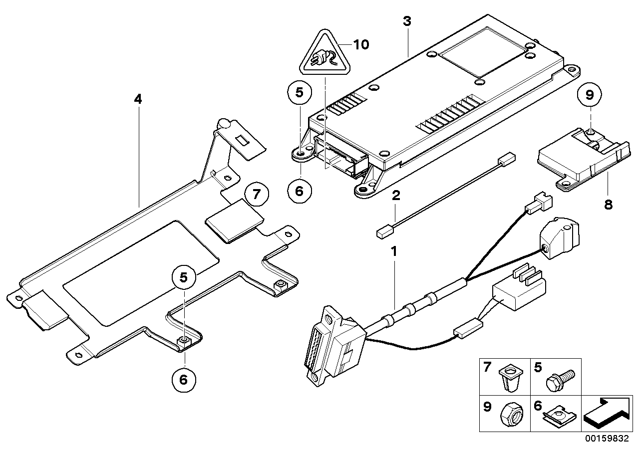 Genuine BMW 84136908459 E39 Bracket Transmitter-Receiver (Inc. 530i, 530d & 540i) | ML Performance UK Car Parts