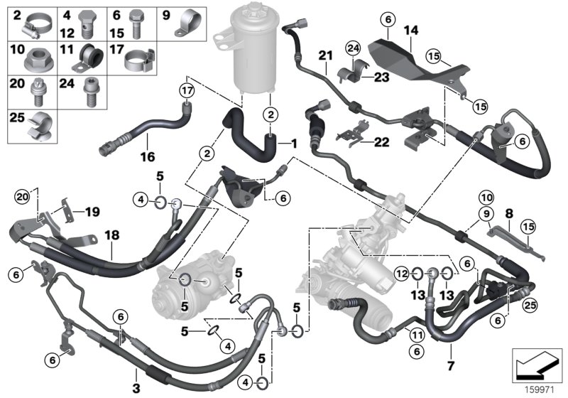 Genuine BMW 32416783880 E70 Bracket, Return Line (Inc. X5 3.0si & X5 4.8i) | ML Performance UK Car Parts