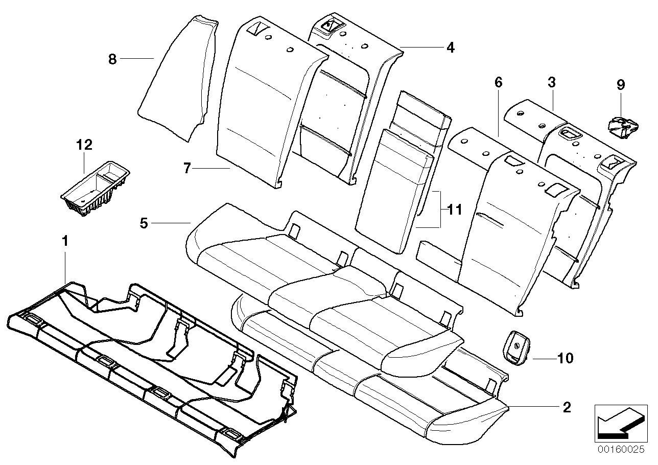 Genuine BMW 52209158985 E81 E82 Side Section, Imitation Leather, Left SCHWARZ (Inc. 118d, 123d & 120d) | ML Performance UK Car Parts