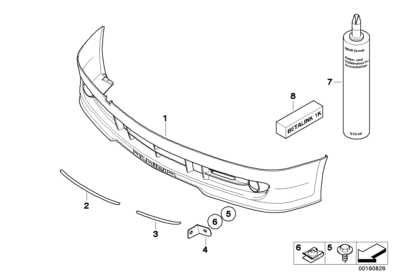 Genuine BMW 51117966334 E65 Primed Front Spoiler 743 (Inc. Alpina B7) | ML Performance UK Car Parts