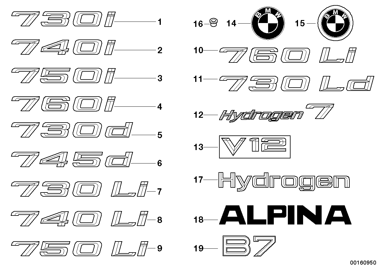 Genuine BMW 51147148190 E65 Label - 760I - (Inc. 760i) | ML Performance UK Car Parts