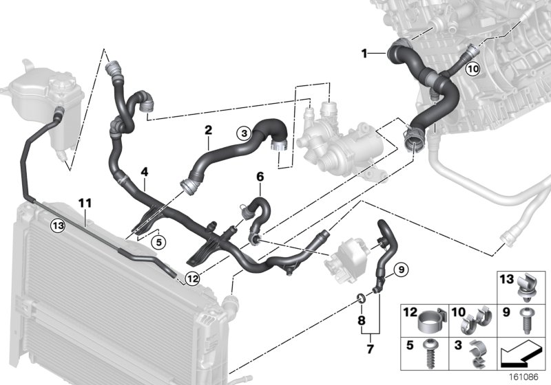 Genuine BMW 17127510098 E92 E91 E93 Hose Clamp 40/24 (Inc. 645Ci) | ML Performance UK Car Parts