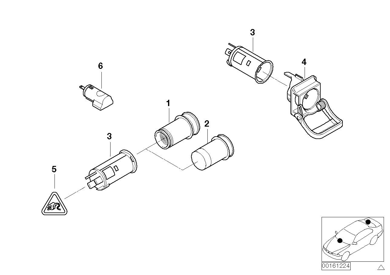 Genuine BMW 61316985895 E60 E61 Bulb Socket (Inc. 535i, 550i & 530i) | ML Performance UK Car Parts