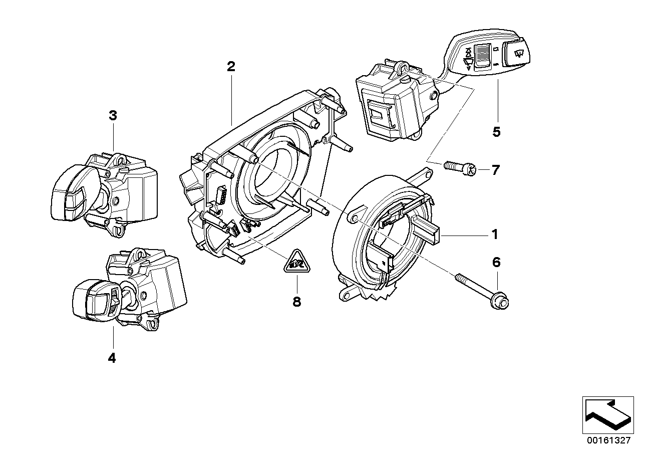 Genuine BMW 61316951349 E60 E61 Switch Turn Signal,Dip-Dim Control (Inc. 530d, 530xd & 645Ci) | ML Performance UK Car Parts