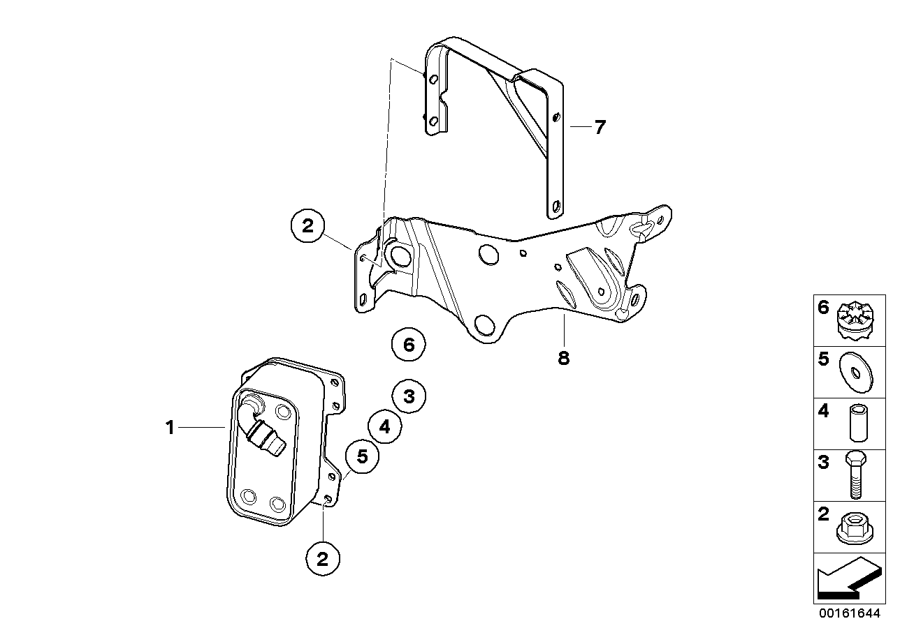 Genuine BMW 17217560993 E60 E61 Bracket, Heat Exchanger (Inc. 535i & 535xi) | ML Performance UK Car Parts