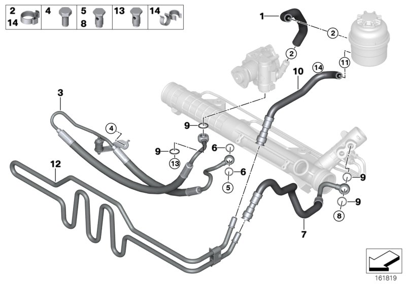 Genuine BMW 17117522052 E82 E88 E91 Power Steering Loop (Inc. X1 28iX, 320xd & 330d) | ML Performance UK Car Parts