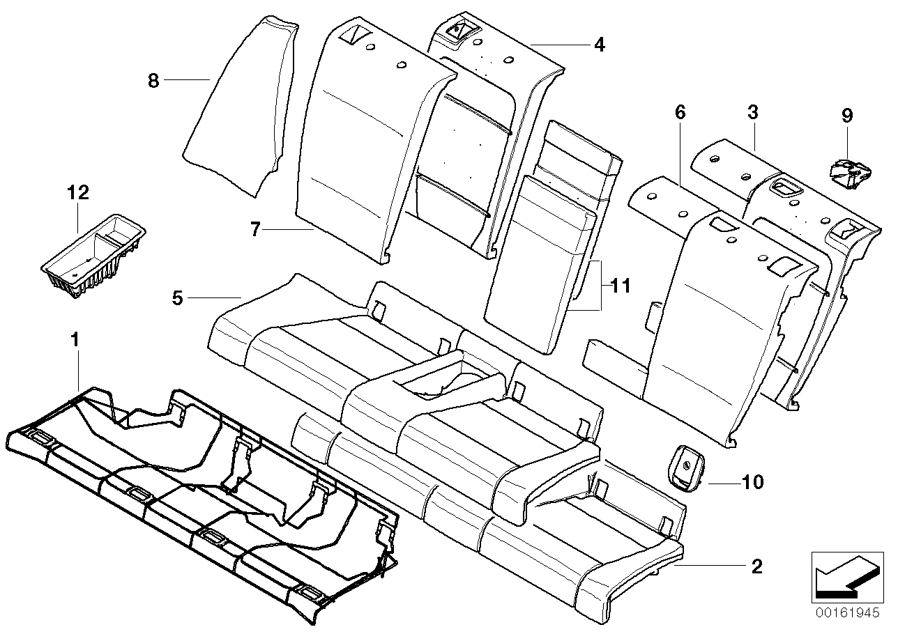 Genuine BMW 52202996142 E82 Right Backrest Upholstery (Inc. 118d, M Coupé & 128i) | ML Performance UK Car Parts