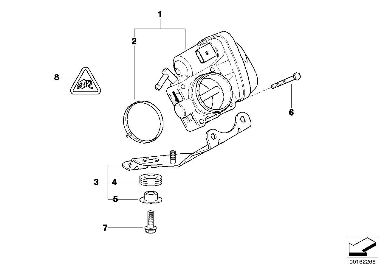 Genuine BMW 11611492318 R53 Throttle Actuator Bracket (Inc. Cooper S & Coop.S JCW GP) | ML Performance UK Car Parts